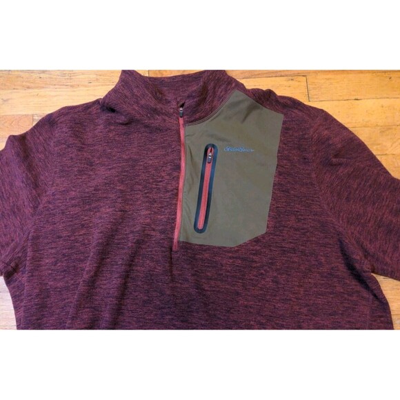 Eddie Bauer First Ascent Men's 1/2 Zip Fleece Maroon Pullover Jacket Sz 2XL EUC - Picture 4 of 10